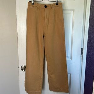 Camel colored wide leg pants